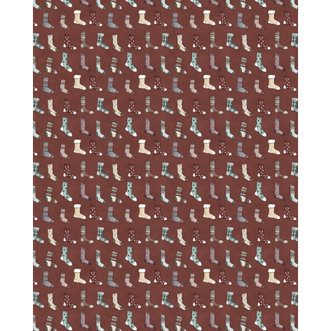 Tela Calcetines colección Una Navidad de Abrazos (Tablilla de 5 metros)